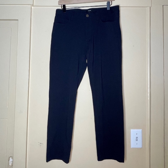 Navy Straight-Leg Pants - Picture 1 of 8